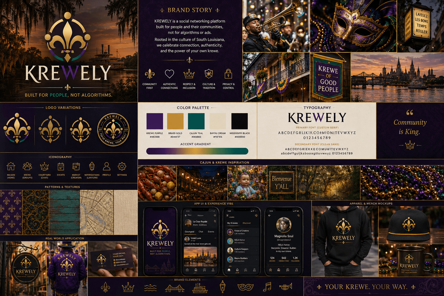 Krewely Mood Board